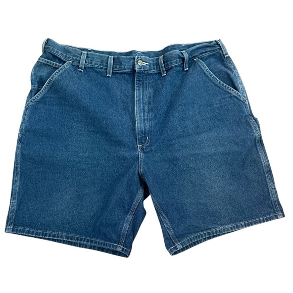 Vintage USA Carhartt B28 Carpenter Utility Denim Shorts 44 Work Jorts 9” - Picture 1 of 6